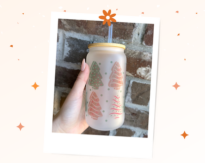 CHRISTMAS SNACK CAKE - FROSTED GLASS CUP