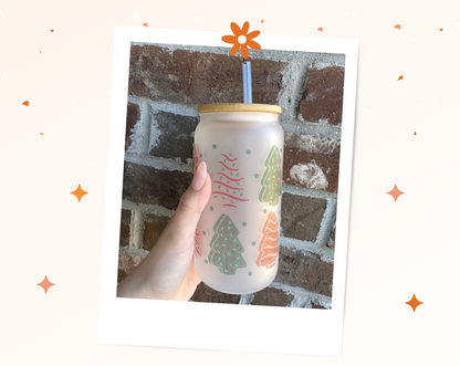 CHRISTMAS SNACK CAKE - FROSTED GLASS CUP